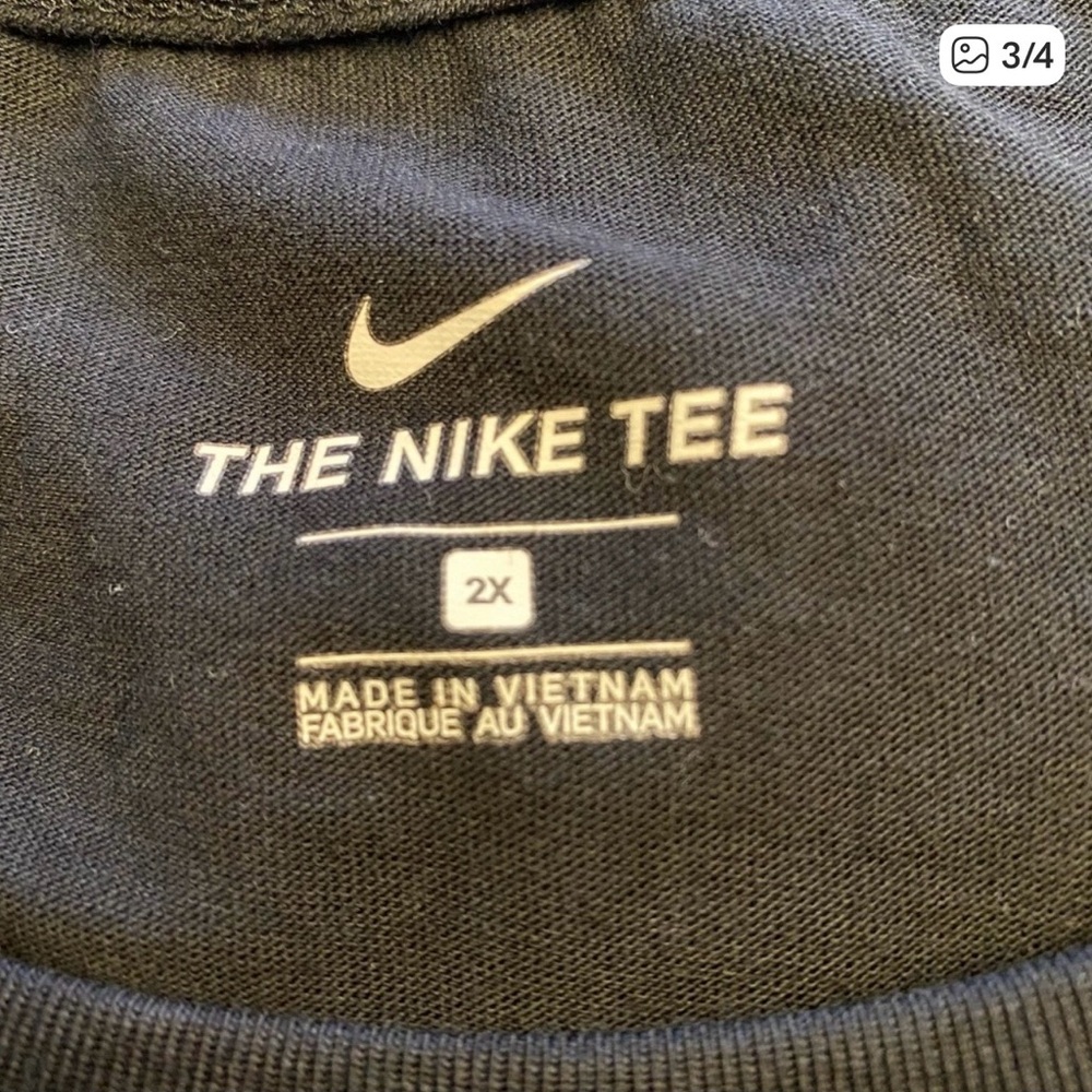 NIKE Tee Shirt 2XL Black cheetah Animal print logo. Stretchy and Comfortable! - Picture 3 of 3